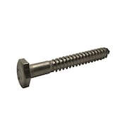 SUBURBAN BOLT AND SUPPLY Lag Screw, 3/8 in, 4 in, Stainless Steel, Hex Hex Drive A2360240400